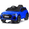 JOKO Elektrické autíčko AUDI RS 6, penové kolesá, kožené sedadlo, USB a MP3 vstup, modré