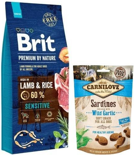 BRIT Premium By Nature Sensitive Lamb s jahňacím mäsom 15 kg