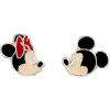Disney Strieborné náušnice kôstky Mickey and Minnie Mouse ES00087SL.CS