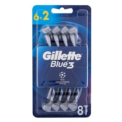 Gillette Blue3 Comfort Champions League jednorázová holítka 8 ks 8 ks pro muže