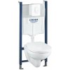 GROHE Solido Compact - Set závesné WC s inštalačným systémom, ovládacie tlačidlo, sedátko so SoftClose, alpská biela 39116000