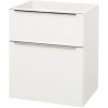 Mereo CN510S Mailo, kúpeľňová skrinka 61 cm, biela, chróm madlo