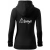 Harry - Always - Mikina dámska trendy zipper s kapucňou - S ( Čierna )