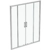 Ideal Standard Connect 2 - Posuvné sprchové dvere, štvordielne, 160 cm, silver bright/číre sklo K9282EO