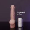 Erotixxx Toys Big Head Pale Flesh 75% L prémiové silikónové dildo s Vac-U-Lock 32,1 x 6,8–7,3 cm