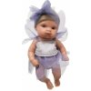 Antonio Juan 85210-1a Víla fialová s blond vláskami realistická bábätko s celovinylovým telom 21 cm