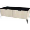 Kúpeľňová skrinka nízka Devo Lotos krémovo biela/čierna 110 x 46 x 53 cm LF-SZS2SW110x46-F98
