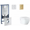 Grohe Rapid SLX Set predstenovej inštalácie, klozetu, dosky SoftClose a tlačidla Skate Cosmopolitan, kefovaný Cool Sunrise SANI11BB4111-GR