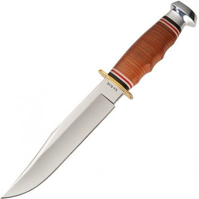 Ka-Bar Bowie Stacked Leather Handle Leather Sheath KB1236