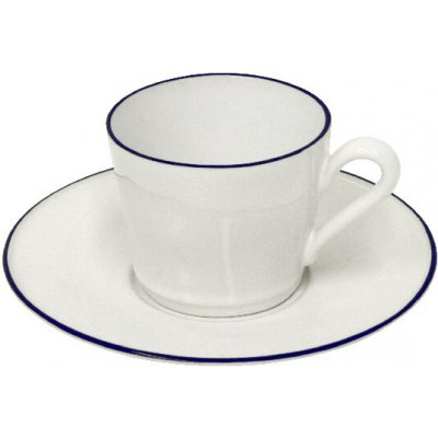 Šálka ??na čaj s tanierikom 0,19L, BEJA, biela&modrá|Costa Nova