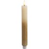 MagicHome Vianoce Sviečka MagicHome Vianoce LED 2xAAA jednoduché svietenie časovač krémová/zlatá metalický efekt 3x25 cm