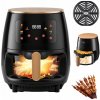 FRYTKOWNICA BEZTŁUSZCZOWA AIR FRYER SILNÁ VEĽKÁ FRITÉZA MISA 4 PROGRAMY