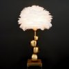 NOČNÁ LAMPA S PERÍM ART DECO ELEGANTNÁ STOLNÁ LAMPA GLAMOUR Berger 7001