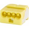 OBI Wago Mikro svorka 4-pólová priemer 0,6 mm - 0,8 mm žltá, 25 ks