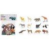 Sada 12 ks realistických figúrok divokej zveri, každá o veľkosti 10 cm