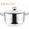 Royal 7807005 Hrniec s pokrievkou, nerezový ROYAL, 26 cm, 8,5 litrový