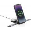 Magnetická bezdrôtová nabíjačka 3v1 Swiss Peak 15W z RCS PU, čierna