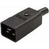 PREMIUMCORD Konektor napájecí 230V na kabel (samec, IEC C20)
