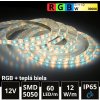 LEDprodukt LED pásik 60LED/m SMD5050 12W/m IP65 RGB-WW (RGB+teplá biela) 12V