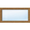 Plastové okno jednokrídlové ARON Basic biele/zlatý dub 1200 x 750 mm DIN pravé
