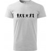 Karate postavy - Klasické pánske tričko vyššej gramáže - 4XL ( Svetlosivý melír )