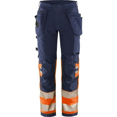 Fristads Výstražné nohavice 2643 GSTP Výstražná oranžová Námornícka modrá