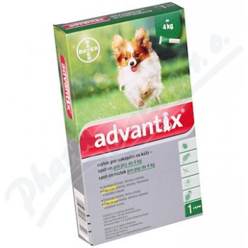 Advantix spot-on pre psy do 4 kg 1 x 0,1 ml