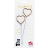 Prskavky v tvare srdca - srdiečka - 2 ks / 16,5 cm - Valentín - Svadba