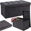 Taburet potiahnutý látkou 76x38x38cm Ruhhy 26130 tmavošedý