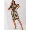 Pruhované šaty s pásikom LK-SK-507468-1.20P khaki