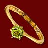 Silver.ag Prsteň zlatý, peridot, zásnubný R3327