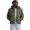 ALPHA INDUSTRIES Bunda Hooded Logo Puffer - dark olive (108107/142)