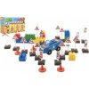Stavebnica LORI 11 Autoškola Dopravné značky 16ks + 2 kužele + auto plast v krabici 22x13x6cm