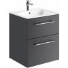 Geberit Selnova Square umývadlo so skrinkou 55 cm grafitová 501.233.00.1
