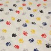 Dekoračná látka krémová BW1286, farebné ťapky, š.140