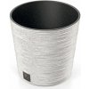PROSPERPLAST FURU ROUND LOW ECO WOOD Kvetináč 25cm biely