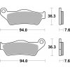 SBS Brzdové doštičky 671RSI (MOR 171)