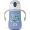 Detský nerezový termohrnček MonBento Stram - Blue Dino | modrý 360 ml