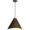 NEDES Drevený závesný luster s lankom 1xE27/60W/230V pr. 33 cm masív/orech/kaučukovník WRE021 + záruka 3 roky zadarmo