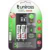 Kompaktná rýchlonabíjačka UNIROSS + 4 AA/tužkové batérie 1,2 V 2100 mAh