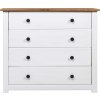vidaXL Bočná skrinka biela 80 × 40 × 73 cm Panama Pine