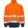 Payper VISION Reflexná fleecová mikina M, Fluorescent orange-Navy blue