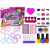Lean Toys Sada na lakovanie nechtov laky nálepky šablóny trblietky