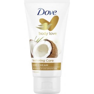 Dove Nourishing Secrets Restoring Ritual krém na suché ruky s kokosovým olejom a mandľovým mliekom 75 ml pre ženy