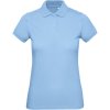 B&C Polokošile Inspire Polo, z bio bavlny, krátký rukáv, dámská COT01044041000-sky blue XS Modrá nebesky