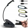Stolná lampa Alogy čierna LED s klipom a magnetom, stmievateľná