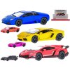 Kinsmart Lamborghini 1:36 13 cm kov matný lak spätný chod - mix farieb (A - ružová/žltá, M - oranžová/modrá, V - červená/čierna) - VÝPREDAJ