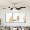 Ozdobný stropný ventilátor s osvetlením, 128 cm, hnedý-ForU-50539