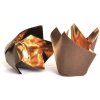 Cukrárenske košíčky TULIP na cupcake hnedo-zlatý ROYAL/24ks