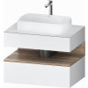 Duravit Qatego skrinka 80x55x60 cm závesná kúpeľňová skrinka pod umývadlo biela-dub QA4730055180010